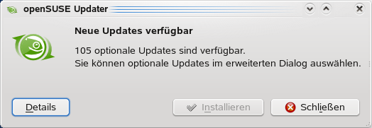 openSUSE update Applet